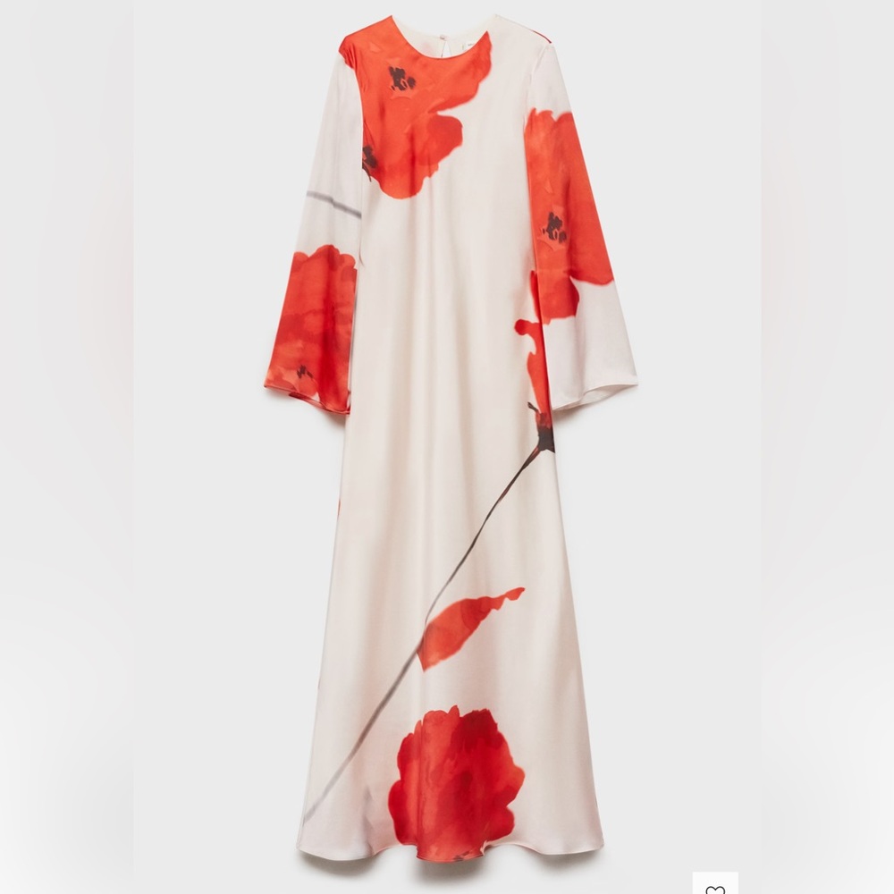 SATIN DRESS WITH FLORAL PRINT